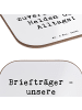 Mr. & Mrs. Panda Getränkeuntersetzer Spruch Briefträger Helden m... in Weiß