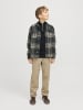 JACK & JONES Junior Strickjacke mit Viertelreißverschluss in Black