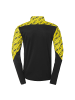 uhlsport  1/4 ZIP TOP Progressive 28 Kids in schwarz/limonengelb
