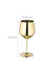 relaxdays 4 x Weingläser in Gold - 400 ml