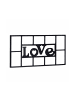 relaxdays Bilderrahmen LOVE in Schwarz - (B)72 x (H)36,5 x (T)2 cm