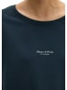 Marc O'Polo Sweatshirt relaxed garment-dyed in Martime Blue