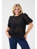 KAFFE curve Kurzarm-Bluse KCmasia Regular fit in Black Deep