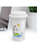 Mr. & Mrs. Panda To Go Becher Pinguin Surfer ohne Spruch in Weiß