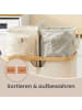 SONGMICS Wäschebox Roxanne in Weiß-Beige - (B)38.5 x (H)75 x (T)52 cm