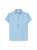 Camel Active Kurzarm Bluse mit Knopfleiste in Hellblau