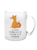 Mr. & Mrs. Panda Teetasse Einhorn Fuchs mit Spruch in Transparent