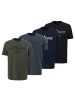 s.Oliver T-Shirt 4er Pack in Blau/Dunkelgrün/Dunkelgrau/Schwarz