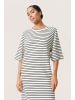 Soaked in Luxury Jerseykleid SLIngo Casual fit in White and Black Stripe