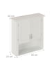 relaxdays Hängeschrank in Weiß - (B)58 x (H)62 x (T)20 cm