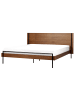 Beliani Doppelbett LIBERMONT in Braun/Schwarz - (W) 204 x (H) 100 x (L) 208 cm