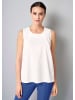 Alba Moda Ärmelloses Blusentop mit Falten in weiß