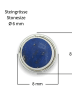 mantraroma 925er Silber - Ohrstecker (L) 8 x (B) 8 mm mit Lapis Lazuli