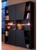 Parisot Schreibtisch-Set schwarz, Eiche, Tisch und Schrank inklusive LED-Beleuchtung