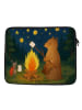 Mr. & Mrs. Panda Laptoptasche Bär & Marienkäfer Lagerfeuer Desig... in Weiß