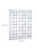 relaxdays Duschrollo Square in Semitransparent - (L)240 x (B)160 cm