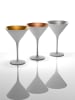 Stölzle 6er Set Cocktailschalen Elements 240 ml in Weiß-Silber