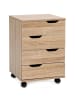 KADIMA DESIGN Rollcontainer Sonoma 40x60x40cm Schubladenschrank Büro Container,