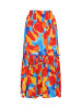 IZIA Women Skirt in red multicolor