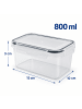 relaxdays 12 x Vorratsdosen in Transparent - 0,8 l