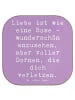 Mr. & Mrs. Panda gläseruntersetzer Spruch Rose Herzschmerz mit S... in Lavendeltraum