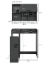 ebuy24 Waschmaschinenschrank Free (3-teilig) Anthrazit 95 x 60 cm