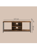 VASAGLE TV-Schrank Barnet in Braun-Schwarz - (B)40 x (H)50 x (T)147 cm