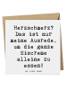 Mr. & Mrs. Panda Klappkarte Spruch Herzschmerz Eiscreme mit Spruch in Weiß