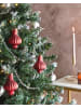 Beliani 8er-Set Weihnachtsbaumkugeln BRILLANT in Rot