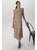 Aniston SELECTED Jerseykleid in caffee latte-beige-orange