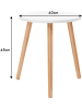 COSTWAY Beistelltisch 40x40x48cm in Weiß