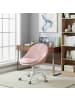 SONGMICS Bürostuhl Lenna in Rosa - (B)60 x (H)(80-90) x (T)60 cm