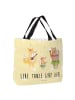Mr. & Mrs. Panda Schultasche Waldtiere Aloha mit Spruch in Gelb Pastell
