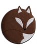 Leschi Wärmekissen "Fuchs Luca" in Dunkelbraun - Ø 25 cm