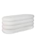relaxdays Sitzbank in Weiß - (B)110 x (H)42 x (T)45 cm
