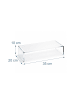 relaxdays Monitorständer in Transparent - (B)35 x (H)10 x (T)20 cm