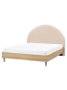 Beliani Doppelbett MILLAY in Beige/Schwarz/Braun - (W) 176 x (H) 130 x (L) 211 cm