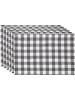 REDBEST Baumwolle Tischset 6er-Pack Nashville in grau