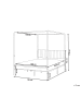 Beliani Himmelbett MIRABEAU  in Schwarz/Beige - (W) 166 x (H) 170 x (L) 207 cm