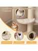 COSTWAY Kratzbaum Katzenbaum 5 Ebenen 154cm in Beige