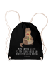 Mr. & Mrs. Panda Materialzug-Rucksack Otter Blumenstrauß mit Spruch in Schwarz