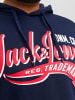 Jack & Jones Kapuzenpullover Plus Size Hoodie mit Print JJELOGO in Navy