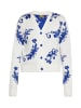 ebeeza Damen Cardigan in WOLLWEISS BLAU