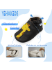 Yalion Leder-Krabbelschuhe "Eine giraffe" in anthracite