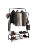 relaxdays Kleiderständer in Schwarz - (B)110 x (H)146 x (T)33 cm