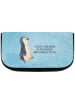 Mr. & Mrs. Panda Beauty Bag Pinguin mHerzieren mit Spruch in Eisblau