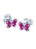 schmuck23 Silber Ohrringe 925 Schmetterling 0,7 cm x 0,8cm