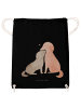 Mr. & Mrs. Panda Jutebeutel Hunde Liebe ohne Spruch in Schwarz