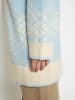 Peppercorn Strickjacke in Light Blue Jacquard