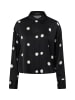 OPUS Bluse Famena dot in schwarz ecru